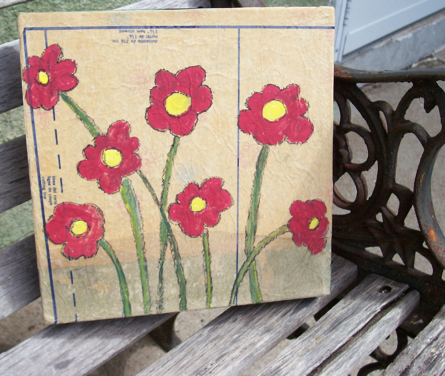 Floral Painting Mixed Media Original - Mother's Day