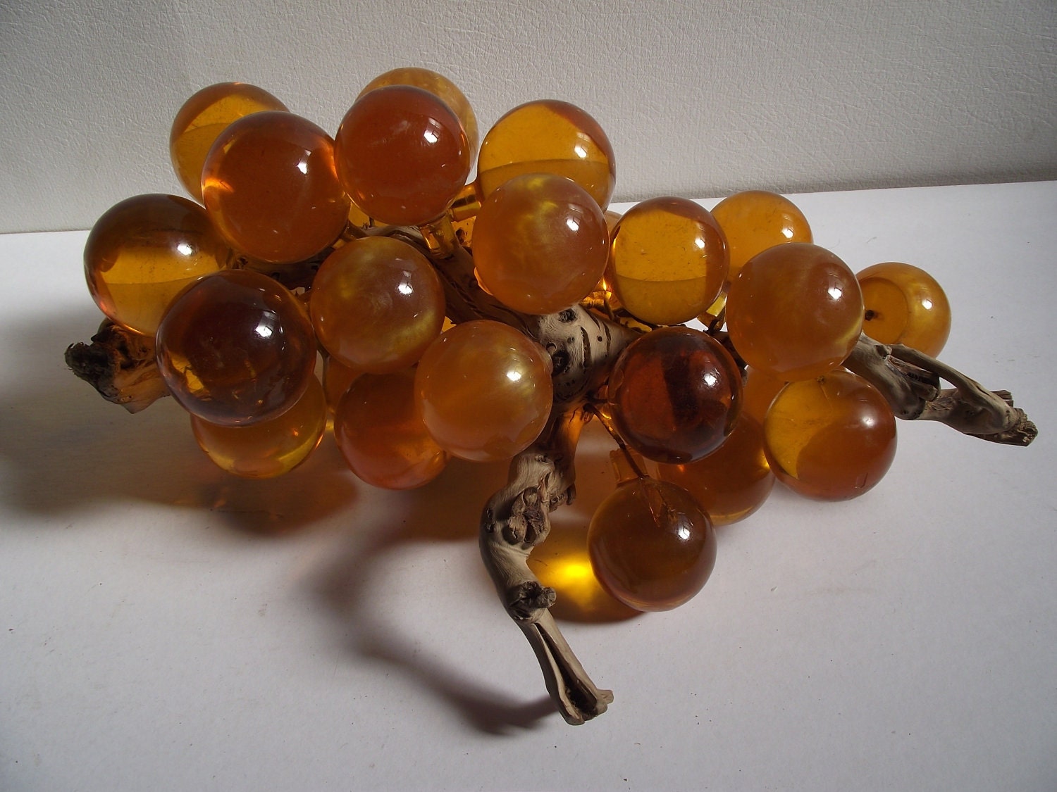 Vintage Golden Lucite Grape Cluster - Just like the one on Don and Megan's Dining Room Table