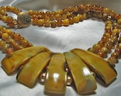Vintage Lucite Butterscotch Necklace