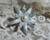 Vintage Silver Tone Brooch Designer Signed Emmons