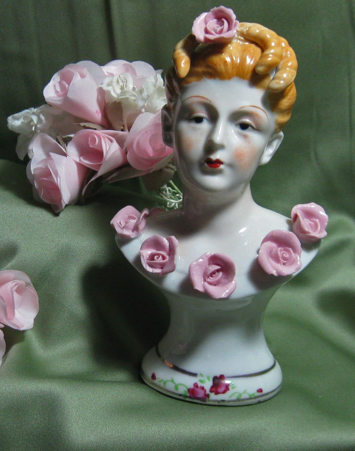 Vintage Porcelain Lady's Bust Gibson Girl