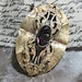 Vintage Victorian Sash Pin Amethyst and Brass