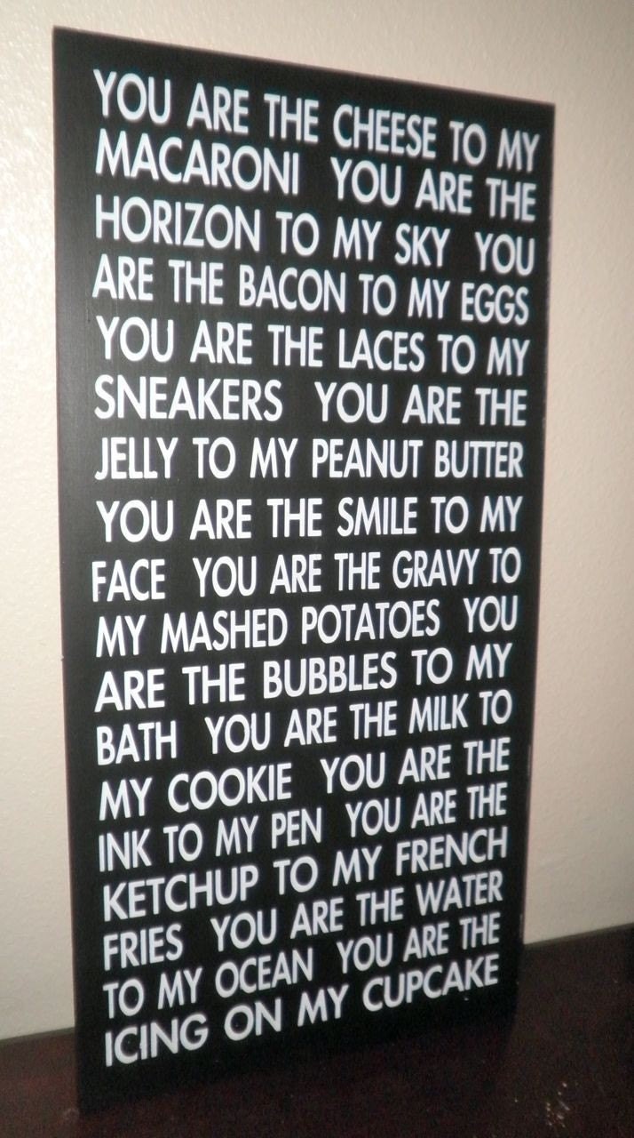 You are the cheese to my macaroni wood typograpy sign wall hanging