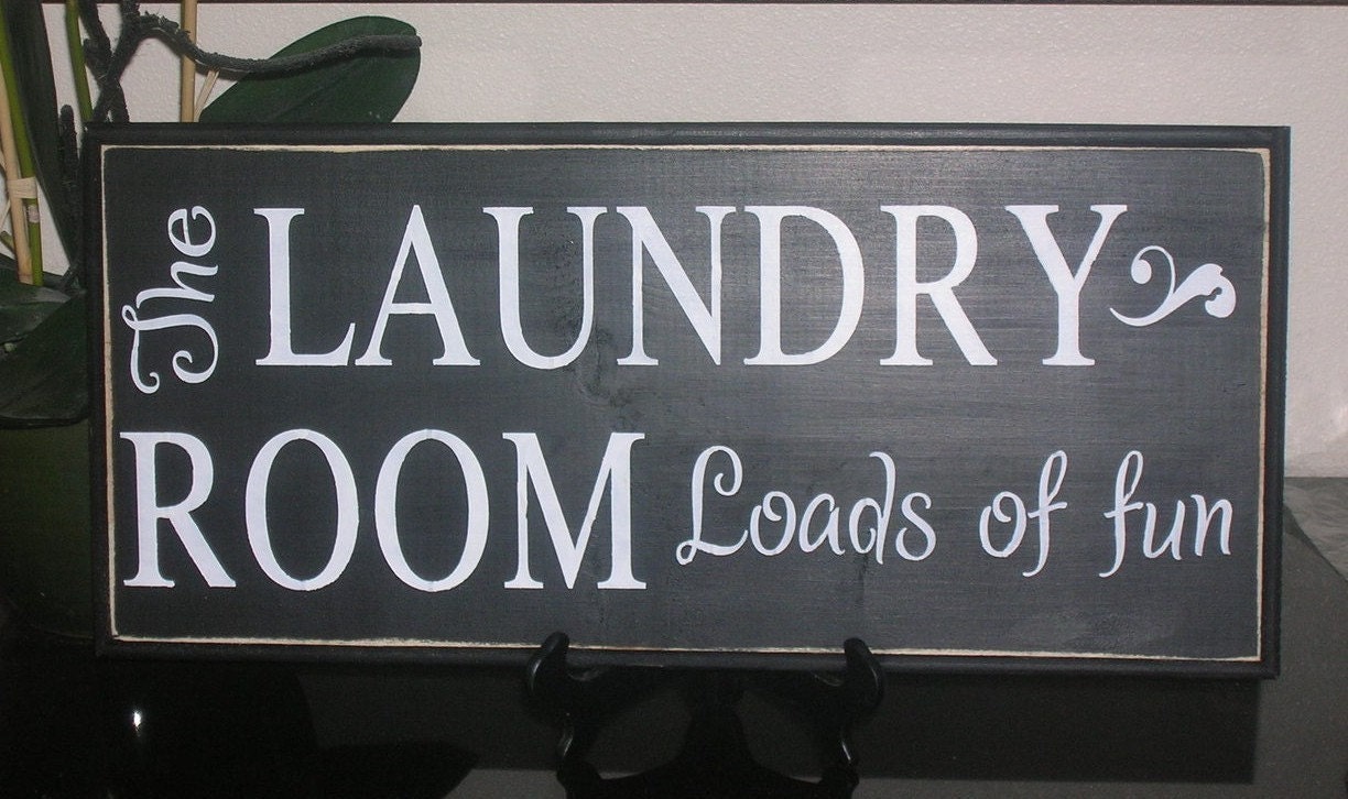 The Laundry Room Loads of fun Wood Sign Wall Hanging