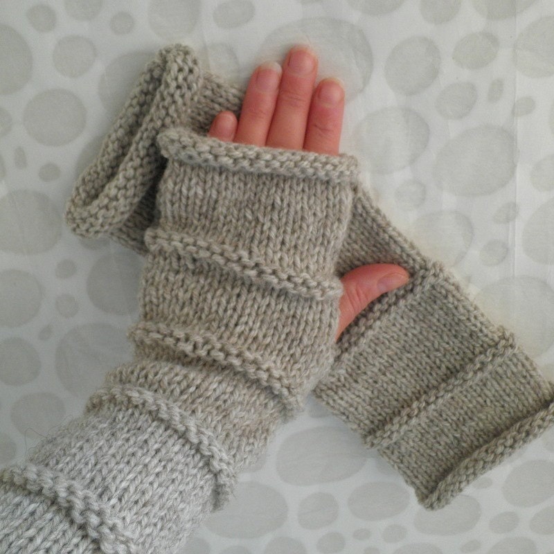 Knitting Pattern  for OSLO Fingerless Gloves for Men and Women EASY Beginners Level