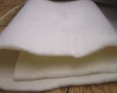 ORGANIC WOOL FELT  thick WHITE unbleached undyed  we will cut any size 4U