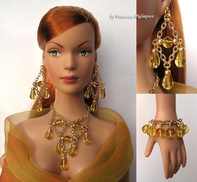 16'' Doll Jewelry set - necklace earrings bracelet