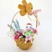 SALE Vintage Crepe Paper Nut Cup Decoration or Gift Spring Spun Cotton Gal