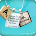 Moving Sale - AYN RAND Quote : scrabble tile jewelry necklace pendant charm, made from a Scrabble Game Tile piece. Chain sold separately