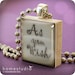 As You Wish : on a pendant charm made from a Scrabble Game Tile piece