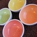 Summer Fruits Soup or Cereal Bowls - Set of 4 Pottery Bowls