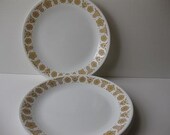 Vintage Corelle Butterfly Gold Dinner Plates Set of Six