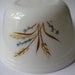 Vintage Federal Hand Painted Gold and Aqua Wheat 2 Qt Mixing Bowl