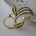Vintage Goldtone Faux Pearl Classic Brooch