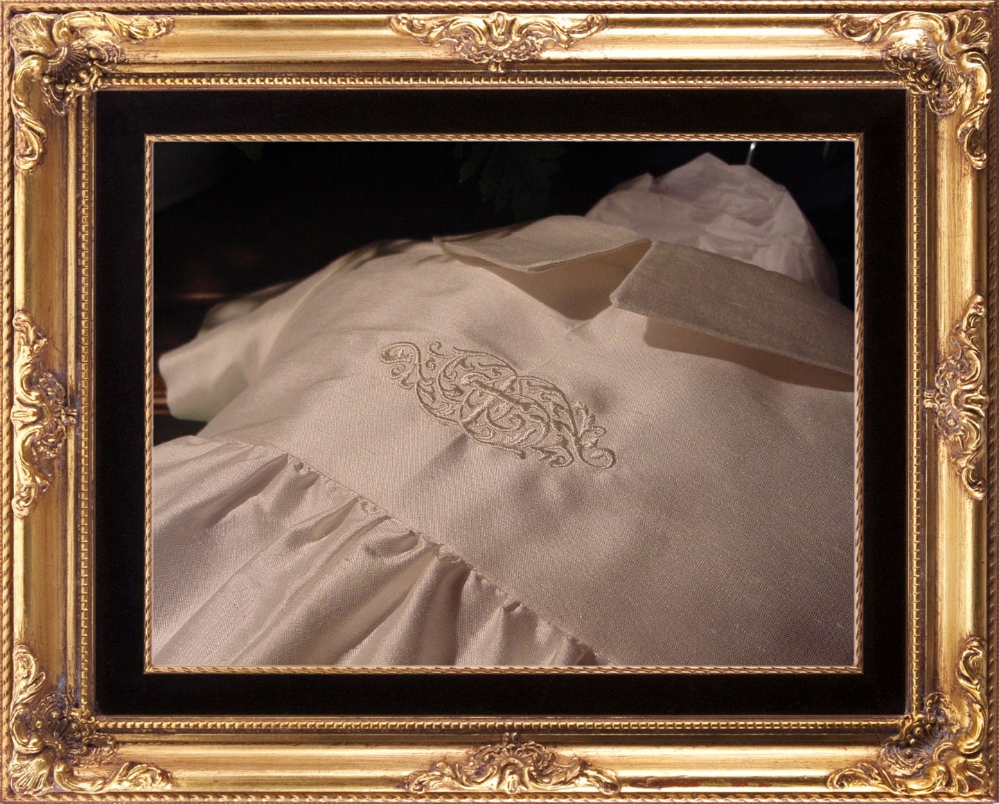 Christopher,  Antique White Silk Christening Suit & Cap