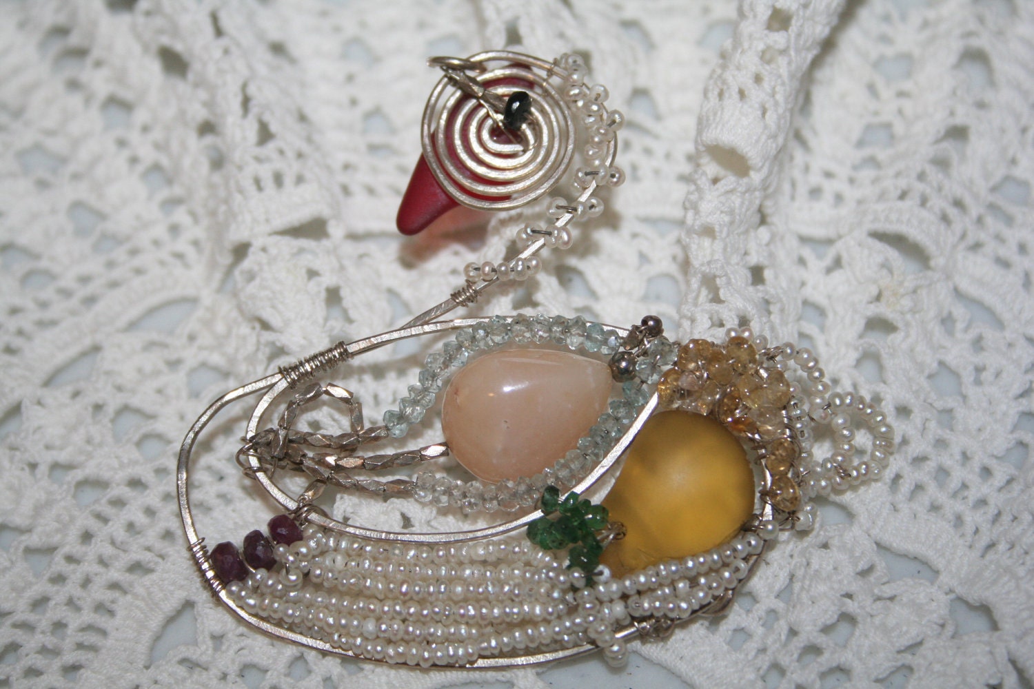 Sterling Silver Swan Pendant Graceful Gemstones