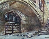 Original Edwardian Print The Traitors Gate Tower of London John Fulleylove