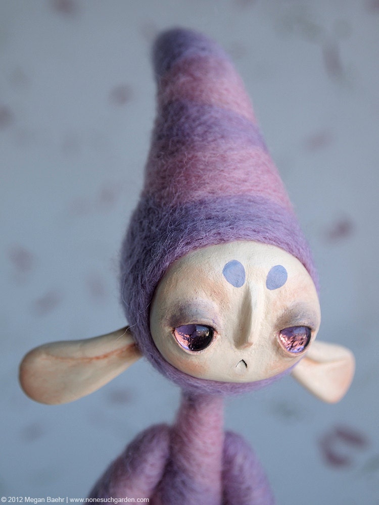 Mixed Media OOAK Needle Felted Art Doll - Prudence, Sproutling No. 3