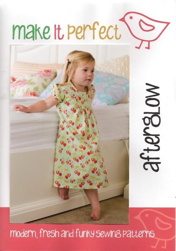 FREE SHIPPING with Fabric Purchase---afterglow pattern by make it perfect--size 6 months to 5 years