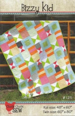 FREE SHIPPING with fabric purchase---Bizzy Kid Quilt Pattern by Cluck. Cluck. Sew