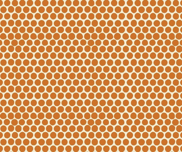 1 yard---Medium Dot in Rust, Beach Mod Circa 60, 100 percent cotton organic fabric, Monaluna for Birch Fabrics