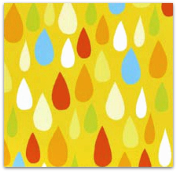 Carolyn Gavin Spring Street Raindrops Yellow - LAST Yard