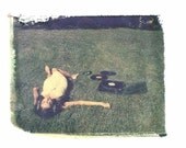 Photography Polaroid Green Records Music Vintage Art 11x14 Print