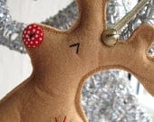 Christmas Caribou x Rudolph Decoration handmade hanging felt Xmas Decoration UK