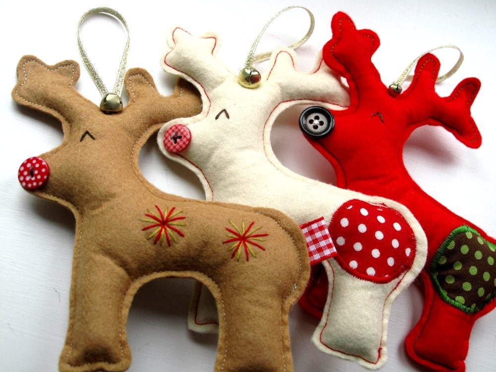 Caribou Chorus x3 Xmas decoration set