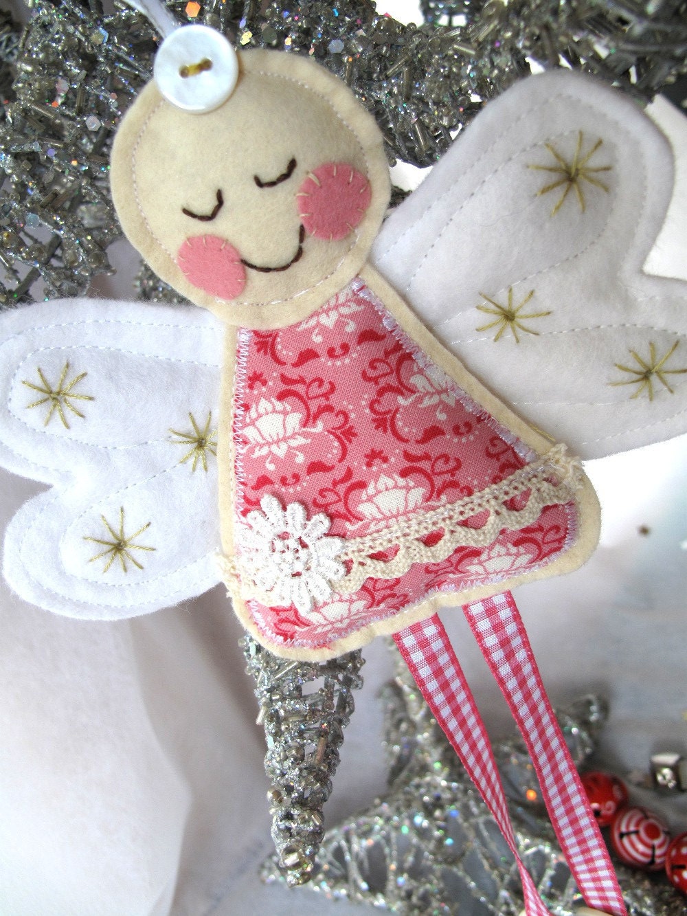 Pretty Pink Angel Decoration