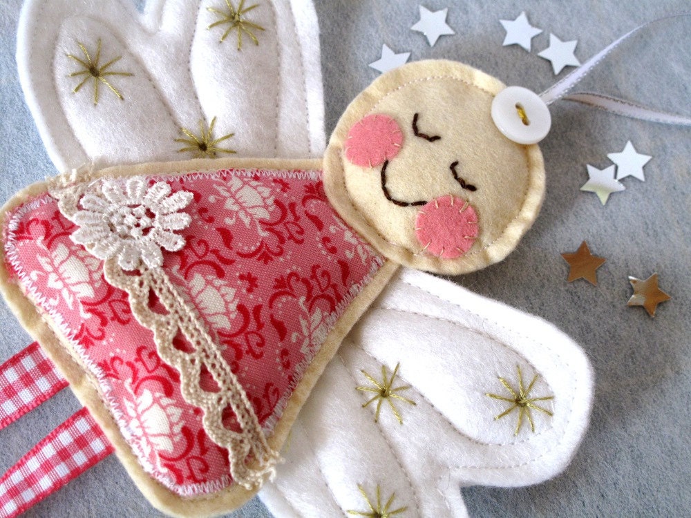 Pretty Pink Angel Decoration