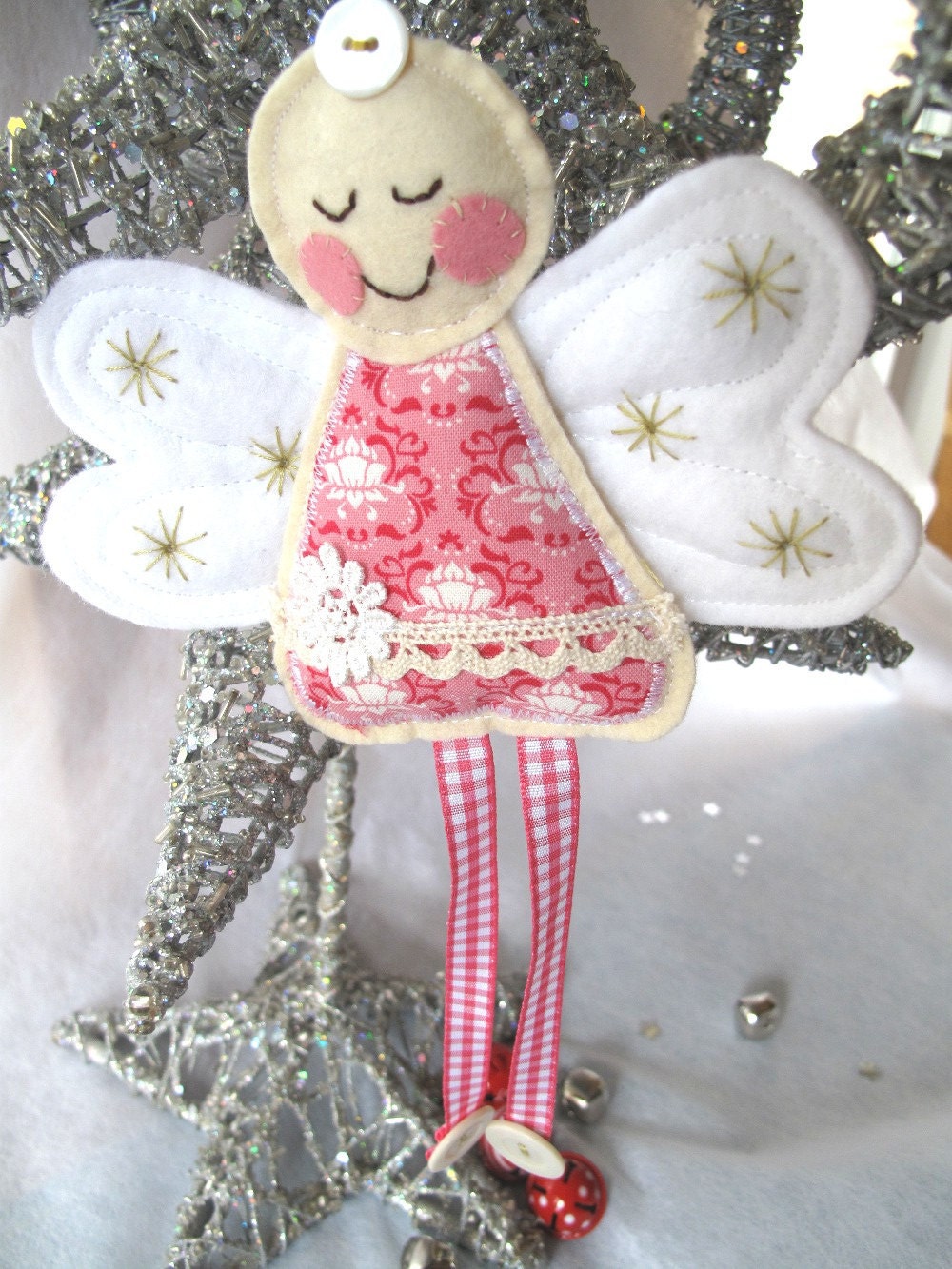 Pretty Pink Angel Decoration