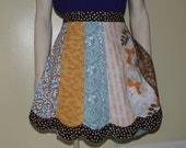 Six panel handmade scalloped Petal apron