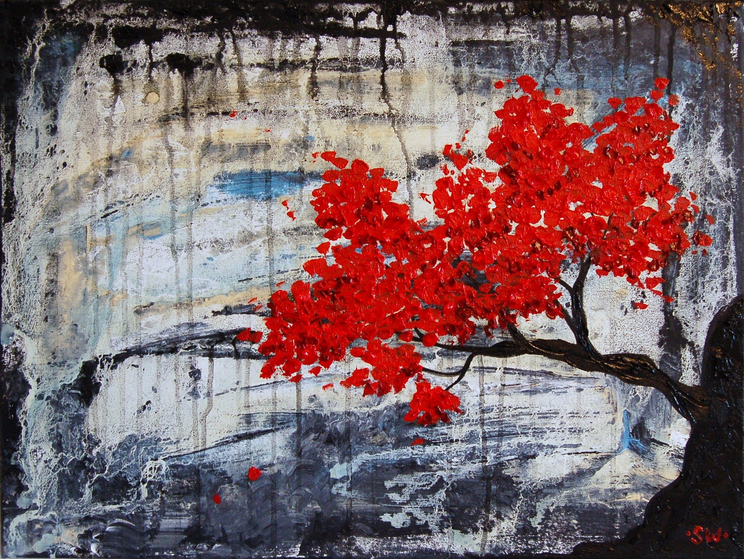 Bodhi Drip Original Oil Painting