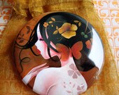 Pocket mirror "Le papillon de cuivre"