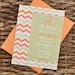 Chevron Stripes Baby Shower Invitations You Pick Design