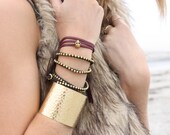 TenThings. leather. boho. SKULL. wrap bracelet.