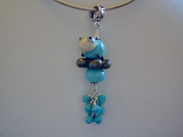 Lady Bug Fly Fly Away Lampwork Pendant