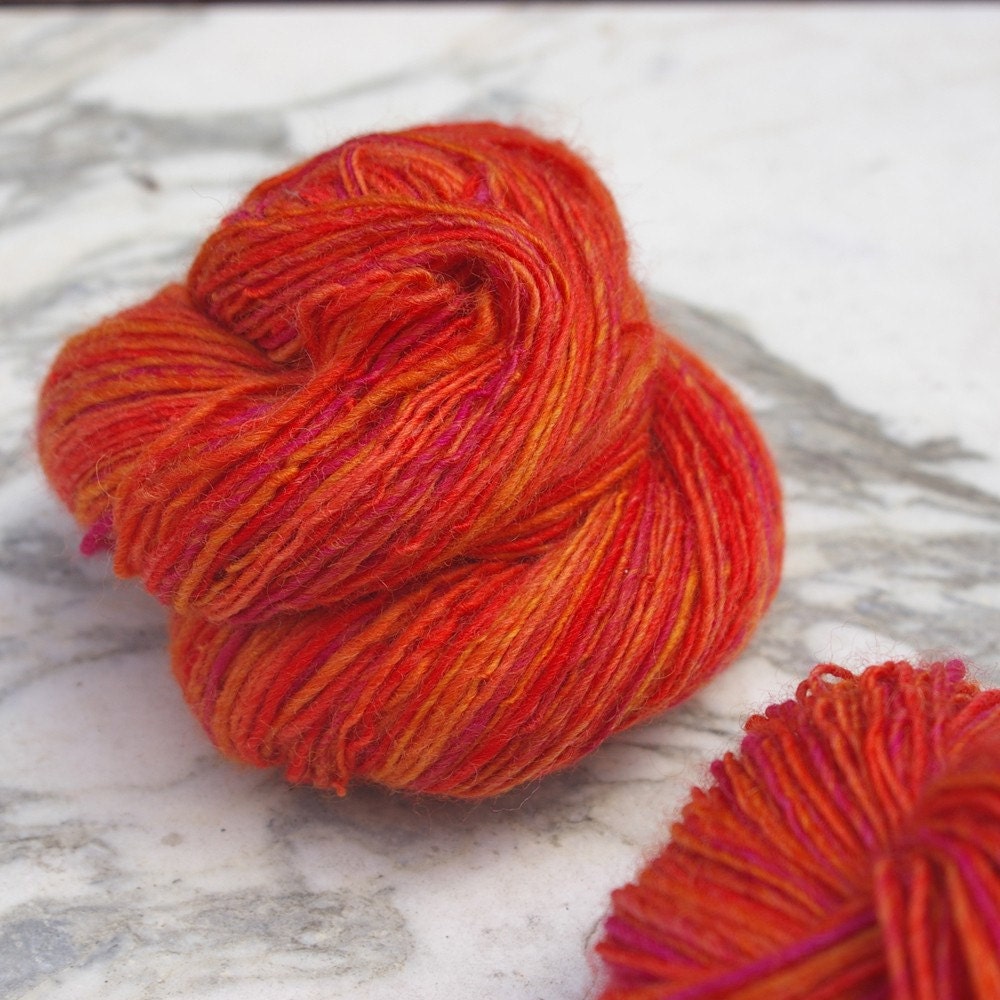 Tangerine Dream- Handspun Yarn