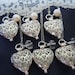 Beach Wedding Jewelry,  Bridesmaids' Necklaces,  Bridal Jewelry, Sea Beach Glass Heart Lockets Beach Wedding