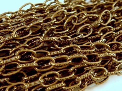 16ft Antique Brass Chain Cable Patterned Steel - 16.4 feet - STR9002CH-AB16