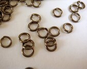 100 Black Jump Rings 6mm Plated Iron 21 Gauge - 100 pc - F4003JR-B6mm100