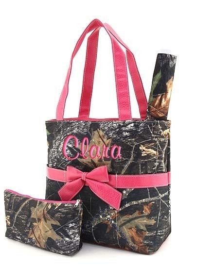 Diaper Bag Personalized Mossy Oak Camouflage Camo Pink by parsik93