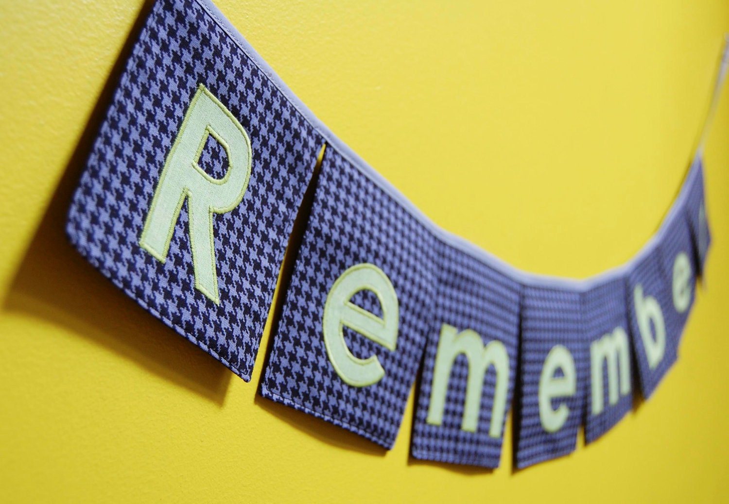 Fabric name or word banner, custom, 9 letters