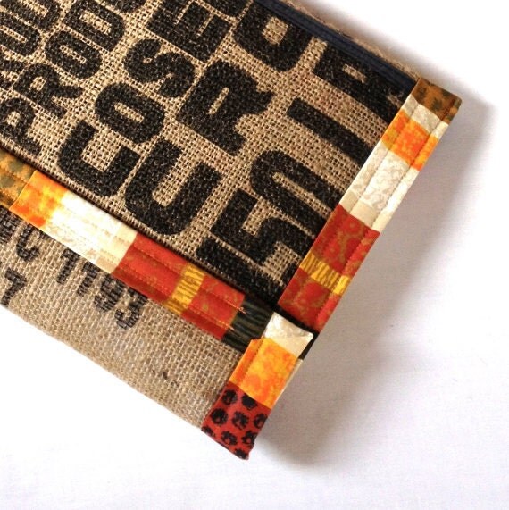 Custom Laptop Case -- Create Your Own Listing -- Coffee Bag Laptop Sleeve -- padded with pocket