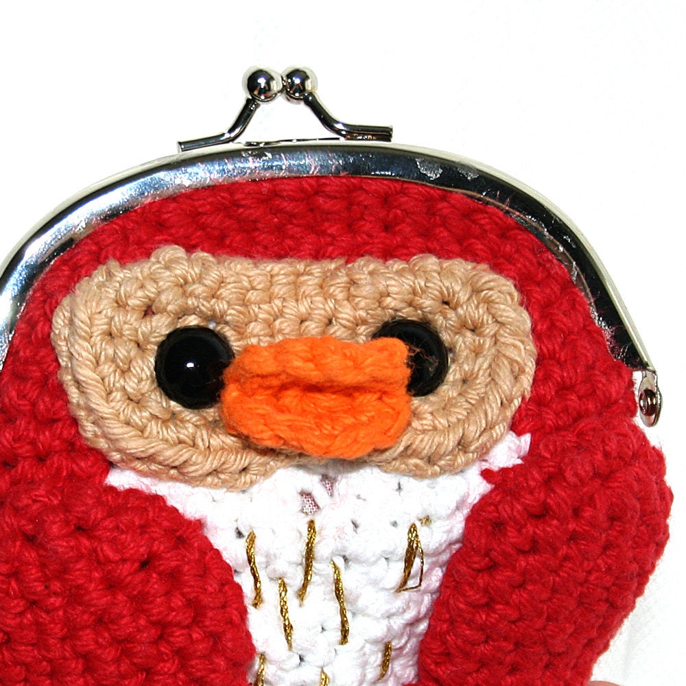 Lucky Owl Coin Purse - Red