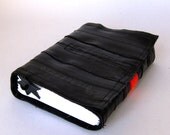 Journal, bicycle inner tube, recycled handmade blank, medium