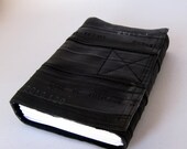 Journal, bicycle inner tube, recycled handmade blank, medium.