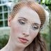 Bridal Birdcage Veil with Plain Edge Easy Fit in Super Soft IVORY or WHITE French Netting