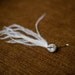 Bridal Hair Pin Rhinestone Tear Drop with Feather Spray in White or Ivory Vintage-Inspired